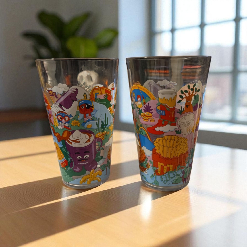 McDonald's Colorful Illustrated Glasses